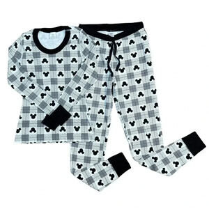 Hanna Andersson Disney Mickey Mouse Pajama Set Adult XS Top Small Bottom Sleep